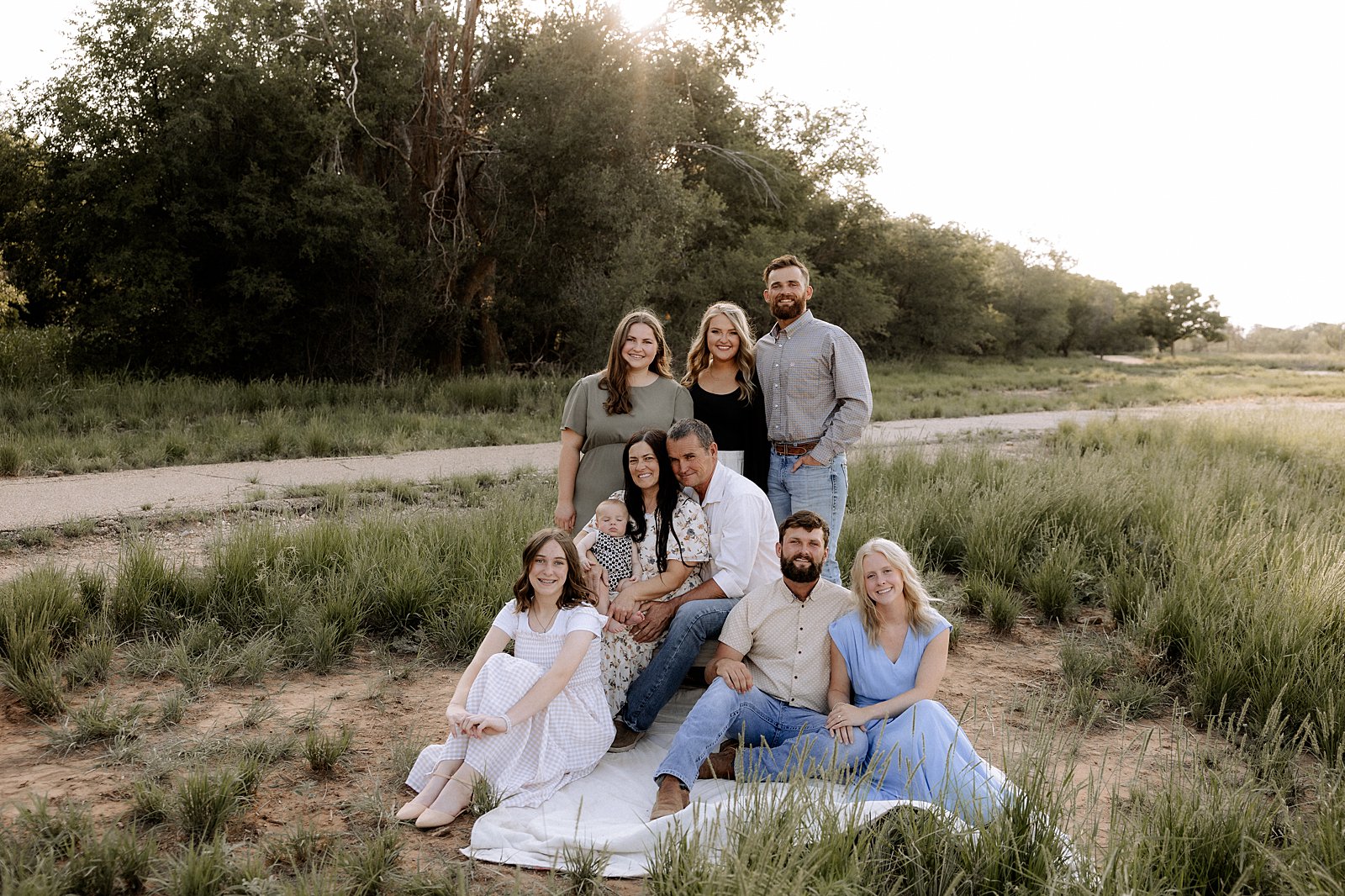 denver city extended family portrait taken in park