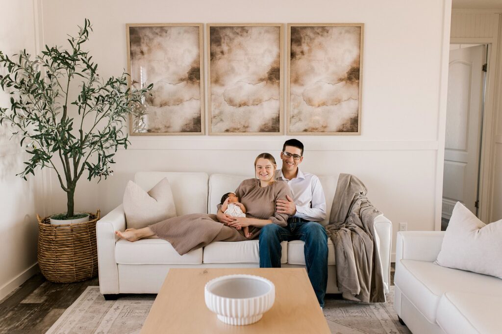 a calm and meaningful newborn photography experience in a client's home with Mary Wiebe Photography
