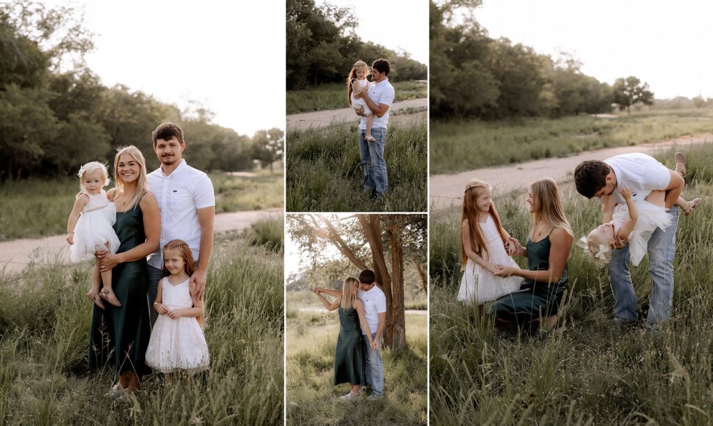 Father holding her daughter in this stress-free family session captured by Mary Wiebe Photography. 