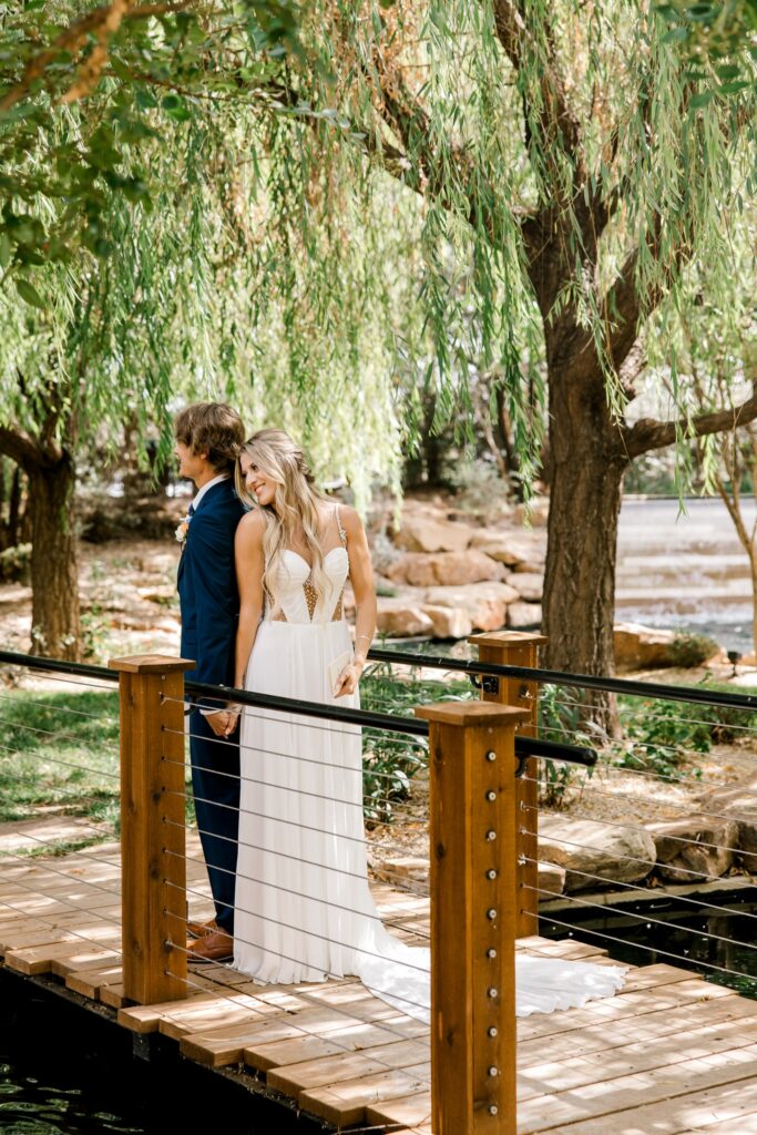 private vows at The Willows Lubbock wedding venue