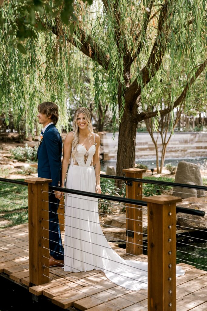 private vows at The Willows Lubbock wedding venue