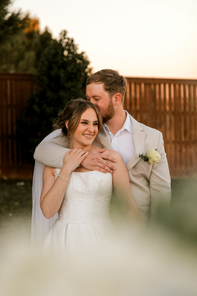 Bride and groom portraits at Autumn Oaks wedding venue.