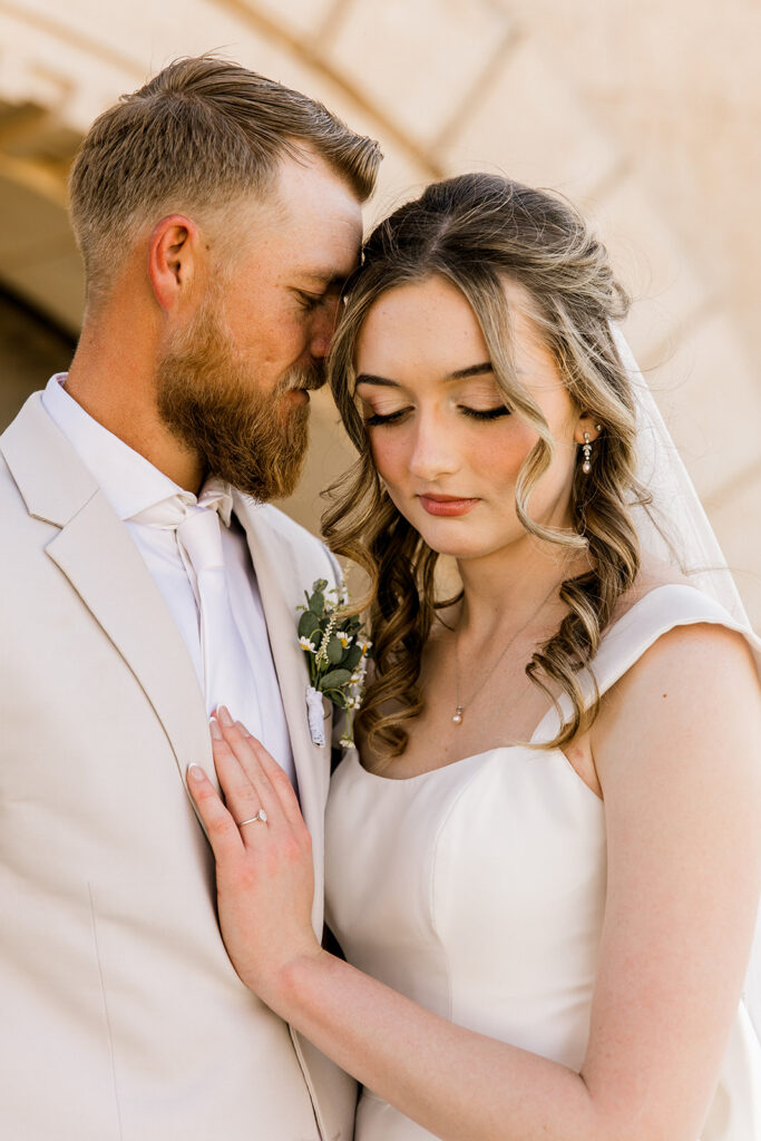 Bride and groom portrait during a Seminole, Texas wedding.