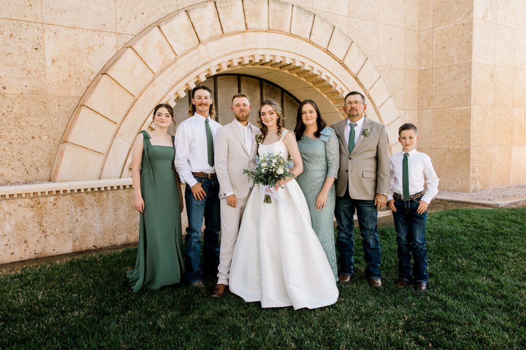 Brides family photo