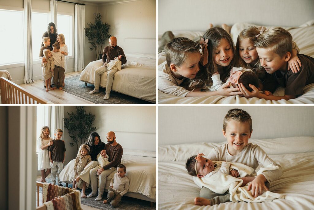 Lubbock Newborn Photographer, Mary Wiebe, captured a family for a lifestyle newborn session.