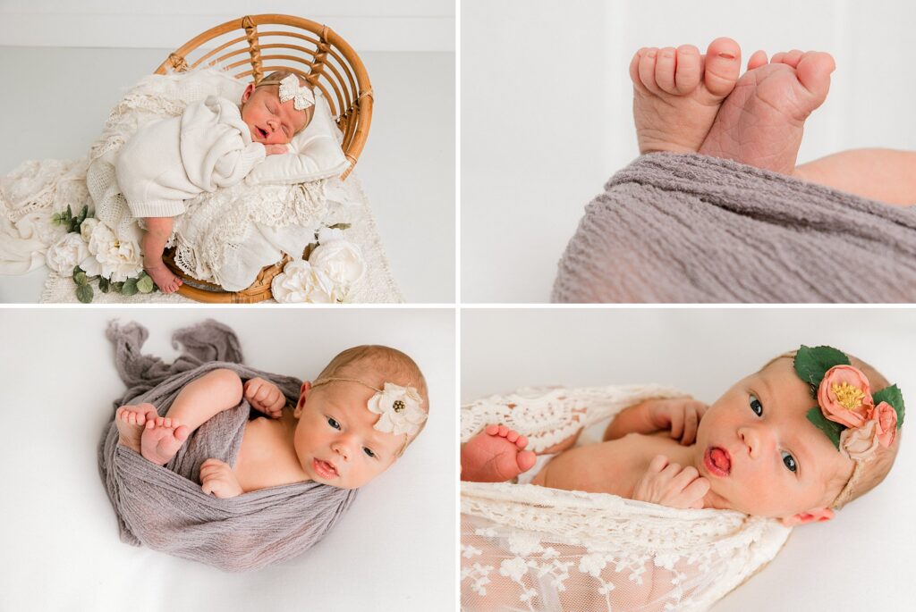 Detail shots of baby girl are captured here by Mary Wiebe Photography.