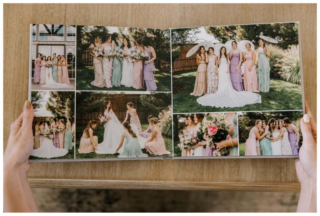 Lubbock, TX luxury wedding photos in a photo album because every bride deserves a printed album by Mary Wiebe Photography
