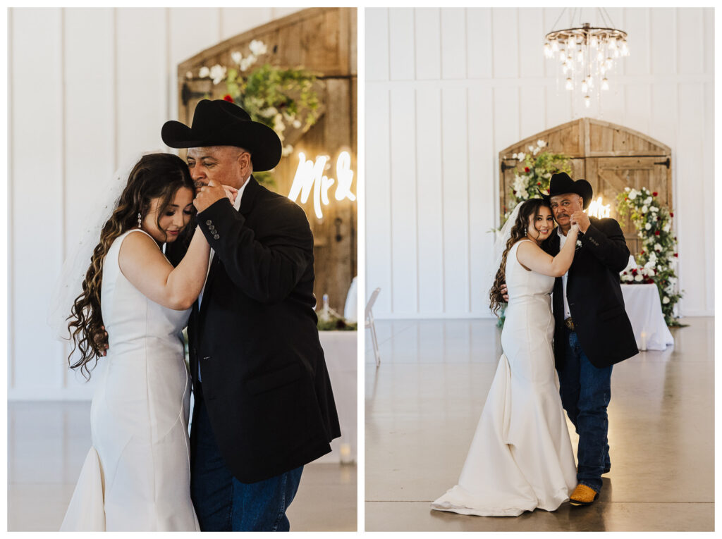 Father-daughter dance at the wedding reception