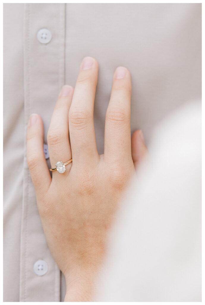 Photo of the engagement ring because you should book an engagement session with Mary Wiebe Photography